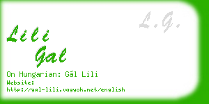 lili gal business card
